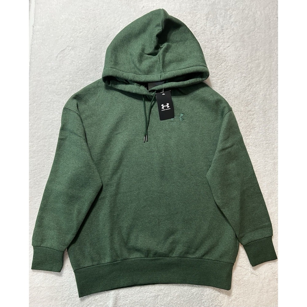 Under Armour Womens Size S Green Long Sleeve Essential Fleece Oversized Hoodie